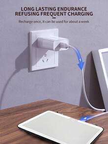 1pc Car Sun Visor LED Makeup Mirror Light, HD Mirror Surface With Light Vehicle-Mounted Vanity Mirror