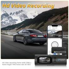 1.5吋 車用2K高清晰度APP（GolooK）WIFI車載攝像頭，單鏡頭錄製+重力感應器 - 黑色 - 查看 8