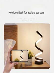 1 件 LED 黑色创意风格台灯，3 色可调，圣诞礼物，适用于书房、客厅、卧室床头灯