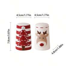 Set da tavola natalizio con ciotole e piatti con motivo a rammendo nordico a forma di Babbo Natale, set di barattoli sigillati in ceramica decorati, piatti piatti, tazze, set da tavola per la casa, la cucina, regalo di Natale