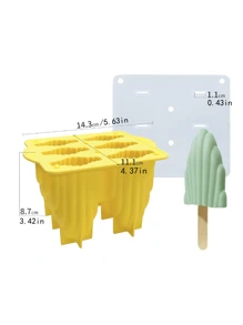 1 pieza, Nuevo molde de silicona para helado casero, molde para helado paleta