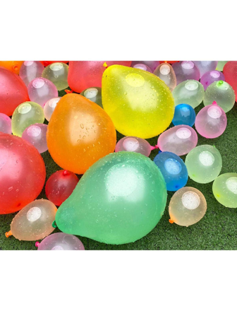 熱帶派對氣球，適用於户外家庭、朋友、孩子暑假娛樂，快速充氣自封熱帶色彩水氣球（隨機顏色）