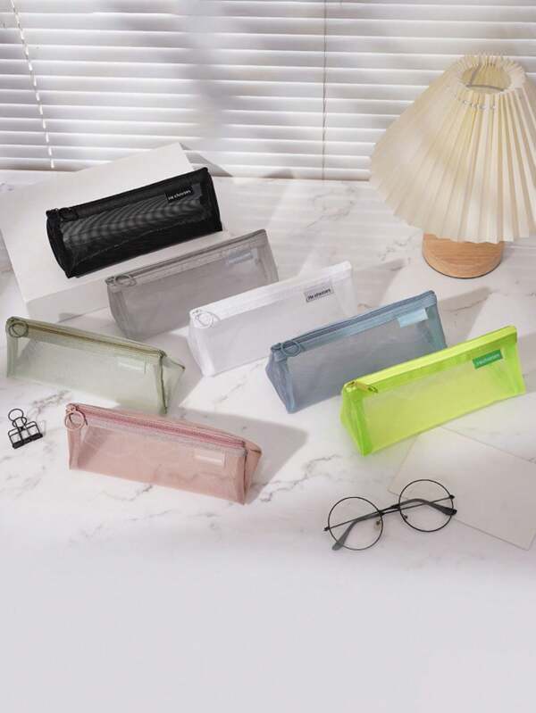 قلم رصاص شفاف بسيط بسعة كبيرة ورؤية واضحة، مستلزمات قرطاسية لحضور الطلاب الامتحانات، أقلام محايدة وغيرها من إمدادات المكاتب المدرسية، معبأة في علبة قلم رصاص متعددة الوظائف خفيفة الوزن وصغيرة محمولة للعودة إلى المدرسة