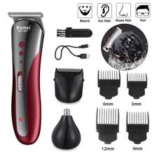 Máquina de cortar el pelo eléctrica KEMEI KM-1407, cortador de pelo, cortador de pelo de la nariz, tres en uno