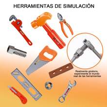 Juego de Herramientas, Juego de Herramientas de Taladro eléctrico, Bolsa de Juguetes de reparación, Juguete 2 en 1 con Mochila, Regalos de Navidad y cumpleaños - Mochila - Ver 3