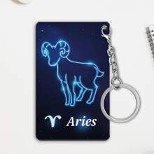 1pc Custom-Made Acrylic Keychain With 12 Constellations, Personalized Name Keychain, Laser Engraved Stainless Steel Keyring, Car Backpack Pendant Keychain, Perfect For Men And Women, Fashionable Gifts For Birthdays, Weddings, Christmas, Father's Day, And Valentine's Day Graduation