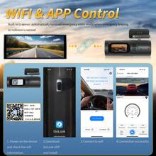 1.5吋 車用2K高清晰度APP（GolooK）WIFI車載攝像頭，單鏡頭錄製+重力感應器 - 黑色 - 查看 3