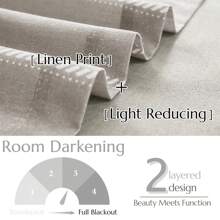 Vangao Nautical Valance Striped Linen Curtain Farmhouse Room Darkening Kitchen Valance For Living Room Bathroom Window Double Layer Blackout Window Valance Pinstripe Valance 1 Panel - 灰色 - 查看 4