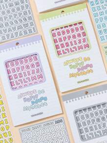 1 Pack Of 8 Pieces Of Notebook Decoration Letter Stickers, Cute Candy Color English Letter Transparent Stickers Notebook Card DIY Decoration Marker Stickers Scrapbook Decoration DIY Stickers Handmade DIY Crafts,School Supplies,Back To School
