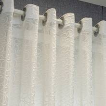 2 Panels White Transparent Curtains, Top Grommet Suspension, Soft Relief Jacquard, Transparent And Breathable, Suitable For Living Room, Bedroom, Balcony, Office, Home Decoration - 白色 - 查看 8