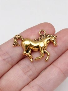 4pcs/Bag 6 Colors 30x22mm Horse Charms Pendant For DIY Keychain, Necklace, Bracelet, Earring Jewelry Making DIY Jewelry Findings