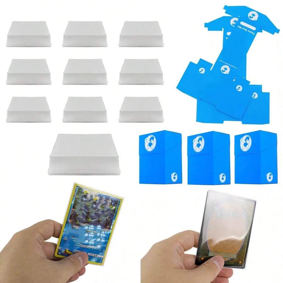 1000 Pieces Of Transparent Card Sleeves, 65mm X 91mm, Suitable For Standard TCG Board Game Cards, Perfect Fit - 透明 - 查看 1