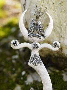 XJYHDY 1pc Vintage Goddess Dagger Hair Clip,  Hair Stick, Moon Hair Pin, Jewelry Gift - Silver - View 4