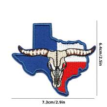 3 Miếng dán cờ Texas, Trắng và xanh đỏ, Huy hiệu sắt thêu để trang trí quần áo DIY, Phong cách hoạt hình Hippie Punk Rock, Lý tưởng cho việc đạp xe ngoài trời, May vào áo sơ mi, Túi xách, Mũ, Giày, Áo khoác, v.v. - Nhiều màu - Xem 4