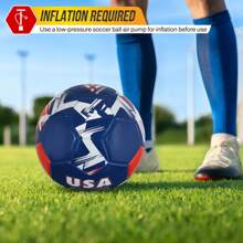 Vizari National Team Soccer Ball – Size 3, 4, 5 For Youth & Adults | Durable Faux Leather & Rubber | Country Designs: USA, Mexico, Brazil, Argentina, Germany, Portugal, England, Japan, Australia - 美國海軍 - 查看 5