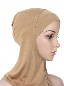 1入組女士柔軟彈性頭巾，伊斯蘭頭巾圍巾頸套頭帶發帶頭巾 - A - 查看 17