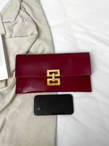 New Style High-End Versatile Shoulder Bag With Elegant & Unique Design, Fashionable Burgundy Bag, Elegant Clutch Bag For Women