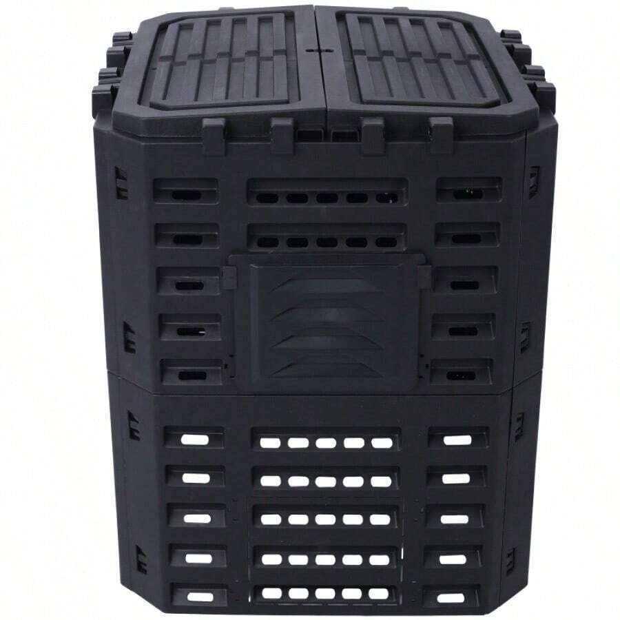 Outdoor Garden Composter Bin Made From Plastic Create Fertile Soil With
