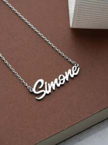 1 chiếc vòng cổ khắc tên theo yêu cầu, mặt dây chuyền chữ viết tay cá nhân hóa dành cho nữ, trang sức thép không gỉ, vòng cổ dây chuyền dành cho nam, thời trang, xu hướng mùa thu, giản dị, cổ điển, mộc mạc, tối giản, tùy chỉnh, độc đáo, món quà lý tưởng cho bạn gái, mẹ, gia đình, bạn bè, con gái, ông bà, thích hợp cho kỷ niệm, sinh nhật, mặc hàng ngày, dạ hội, Ngày của Mẹ, Ngày Valentine, lễ tốt nghiệp, đám cưới - mạ bạch kim - Xem 13