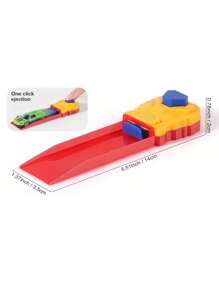 Coche de carreras a escala Mini de metal con lanzador de pista, juego de carreras, juguete antiestrés, coche de juguete