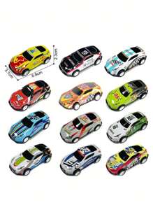 Coche de carreras a escala Mini de metal con lanzador de pista, juego de carreras, juguete antiestrés, coche de juguete