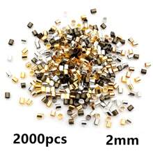 500 pièces de perles de blocage de tube métallique de 1,5 à 2,0 mm, perles d'espacement pour la fabrication de bijoux de collier DIY, fournitures de découverte