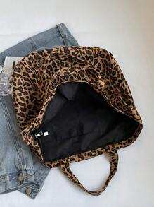 Sac de transport en canevas imprimé léopard pour femmes, sac polyvalent à capacité importante, pratique pour la main et l'épaule, sac à bandoulière de maman. Convient pour sortir, pour un rendez-vous, pour le shopping, pour assortir au quotidien, pour offrir des cadeaux, pour le bureau. Sac à imprimé guépard pour femmes, le retour du léopard