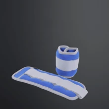 Un par de bolsas de arena para las piernas para mallas de entrenamiento con soporte de peso. Para hombres y mujeres, ajuste universal para manos y pies. Tejido compuesto de buceo, amigable con la piel, pies ajustables, opción de carga para entrenamiento de fitness y carrera sin desgaste. - Azul - Ver 11