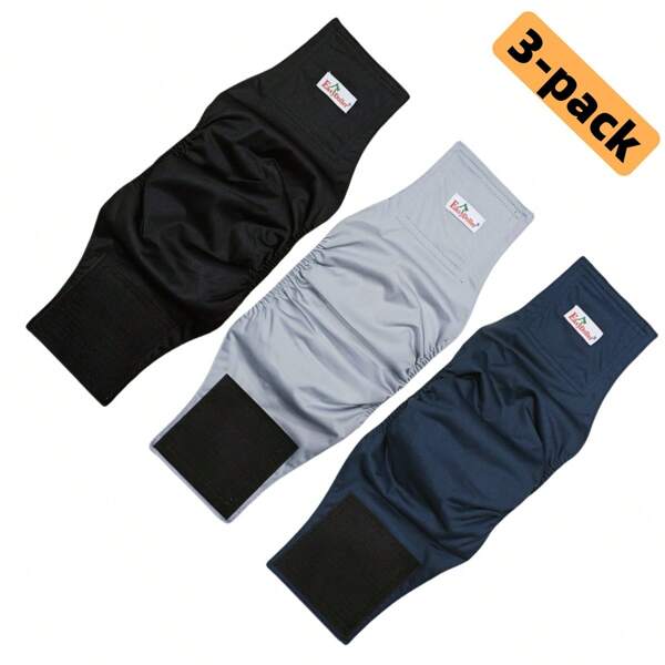 3pcs Reusable Washable Cloth Dog Pee Pants,Puppy Dog Underwear, Pet Care Diapers