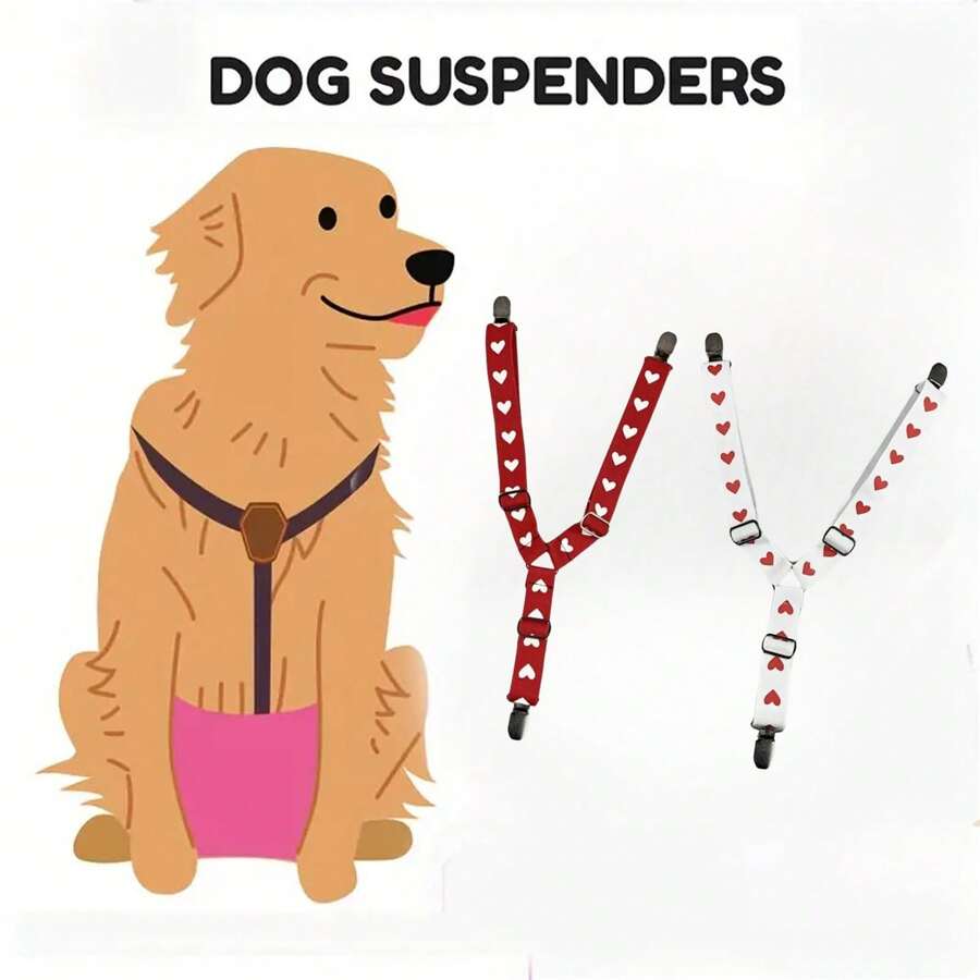 Suspensorios de pañales ajustables para mascotas para evitar que se caigan, fáciles de usar y sin oxidarse al contactar con el agua - Multicolor - Ver 1