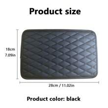 XENCN 1pc Car Armrest Cushion Cover Center Console Box Pad Protector Universal Accessories Soft PU Leather Arm Rest Cushion Waterproof