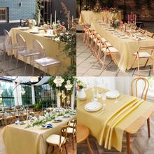 Elegant White Satin Tablecloth: Perfect For Wedding Receptions, Parties And Home Decoration - Rectangular, Woven, Soft And Shiny - Multicolor - View 7