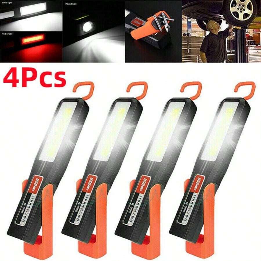 COB LED Cordless Magnetic Work Light USB Inspection Lamp Torch USB Rechargeable