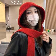 1 Máy Tính Cô Bé Quàng Khăn Đỏ Mùa Thu Đông Ấm Xu Hướng Balo Câu Chuyện Cổ Tích Dệt Kim Yếm Nón Trong Một - A - Xem 11