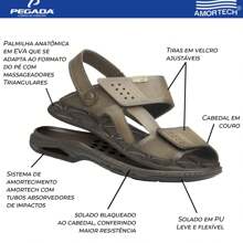 Sandália Chinelo Masculino Pegada Couro