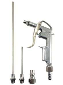 Pistola para sopletear con 3 boquillas y 1 adaptador, 6.3 mm, 1/4" NTP - Gris Claro - Ver 1