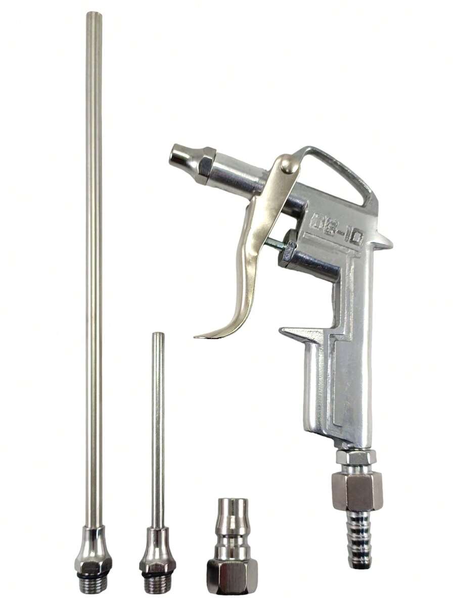 Pistola para sopletear con 3 boquillas y 1 adaptador, 6.3 mm, 1/4" NTP - Gris Claro - Ver 1