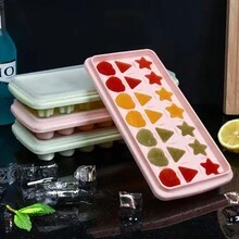 1pc Ice Freezer Container, Mini Ice Maker Stackable Plastic Ice Maker Cute Ice Shapes Freezer Ice Block Maker Easy To Demould Space Saving Ice Maker Molds For Summer Drinks - Multicolor - View 1