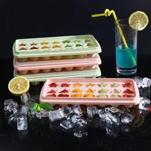 1pc Ice Freezer Container, Mini Ice Maker Stackable Plastic Ice Maker Cute Ice Shapes Freezer Ice Block Maker Easy To Demould Space Saving Ice Maker Molds For Summer Drinks - Multicolor - View 4