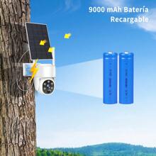 Ojo® Solar Cámara De Seguridad 4mp Hd Wifi Ptz Con Baterías - Blanco - Ver 2