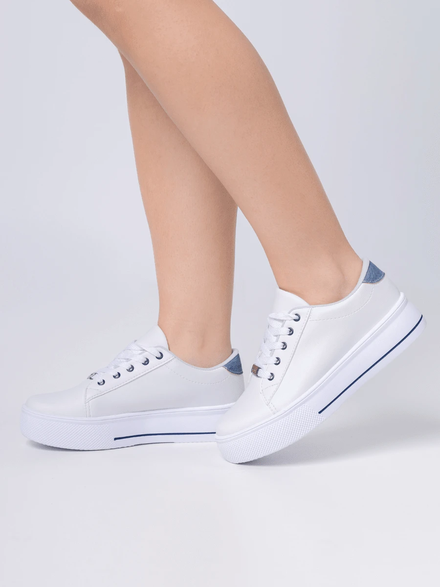 Women Wedge Sneakers - 藍色 - 查看 1