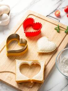 1 件/2 件/4 件心形三明治模具、吐司封口机、三明治切刀压机 - 彩色 - 查看 8