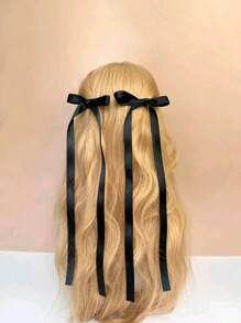 4 chiếc kẹp tóc hình nơ ruy băng cho bé gái, phù hợp với kiểu tóc đuôi ngựa và tóc kẹp bên hông, thích hợp làm quà tặng Ngày Valentine, phụ kiện tóc, kẹp tóc, nơ, dễ thương, phụ kiện đội đầu, ghim cài tóc. - Nhiều màu - Xem 2