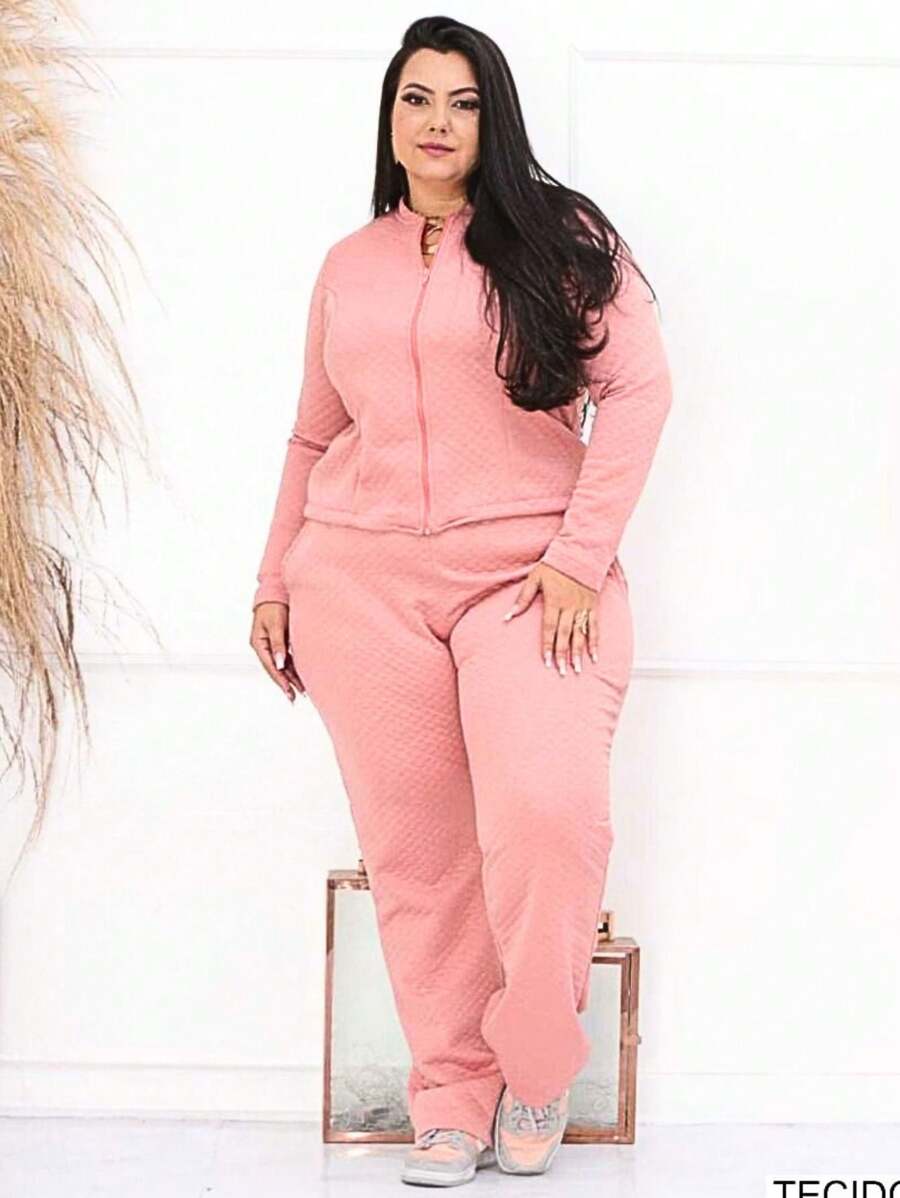 Tardani Women's Plus Size Quilted Set - Rusty Rose - View 1