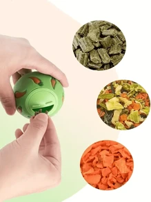 1 件，绿色/黄色/蓝色小动物玩具球，兔子零食球，慢速喂食器，兔子慢速喂食器，豚鼠蜜袋飞鼠拼图玩具胡萝卜印花球宠物喂食器防漏分配器，小动物零食球，兔子食物球，宠物鼠配件，圣诞节，圣诞礼物，女士礼物，万圣节礼物，男士礼物，圣诞礼物 - 綠色 - 查看 4