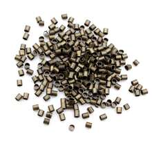 500 pièces de perles de blocage de tube métallique de 1,5 à 2,0 mm, perles d'espacement pour la fabrication de bijoux de collier DIY, fournitures de découverte