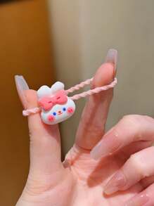 30pcs Cute Flower Hair Ties, Sweet Style Hair Scrunchies - Multicolor - View 7