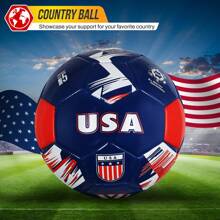 Vizari National Team Soccer Ball – Size 3, 4, 5 For Youth & Adults | Durable Faux Leather & Rubber | Country Designs: USA, Mexico, Brazil, Argentina, Germany, Portugal, England, Japan, Australia - 美國海軍 - 查看 2