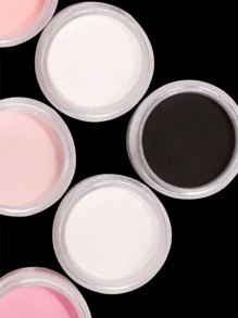 6 Colors 10g Acrylic Powder, Large Capacity Acrylic Nail Powder, Y2K Aesthetic, Polymer Material, Beginner Friendly, No UV Lamp Needed, Professional French Manicure Acrylic Carving Powder - 彩色 - 查看 3
