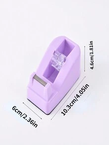 1pc Mini Tape Dispenser Creative Colorful Desktop Adhesive Tape Cutting Tool Random Color - Multicolor - View 8